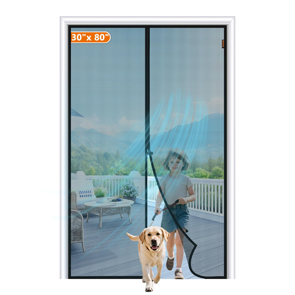 MAGZO magnetic screen door setup showing precise fit and easy installation