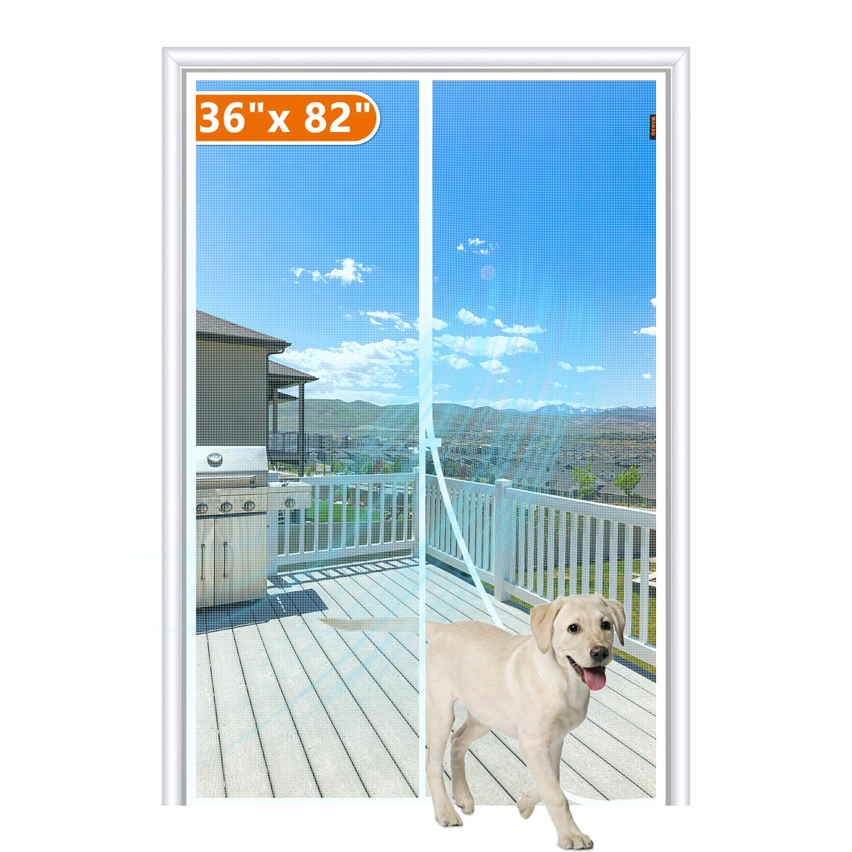MAGZO magnetic screen door setup demonstrates fit and alignment for easy installation