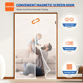 MAGZO pet-friendly screen lets pets roam freely through the doorway