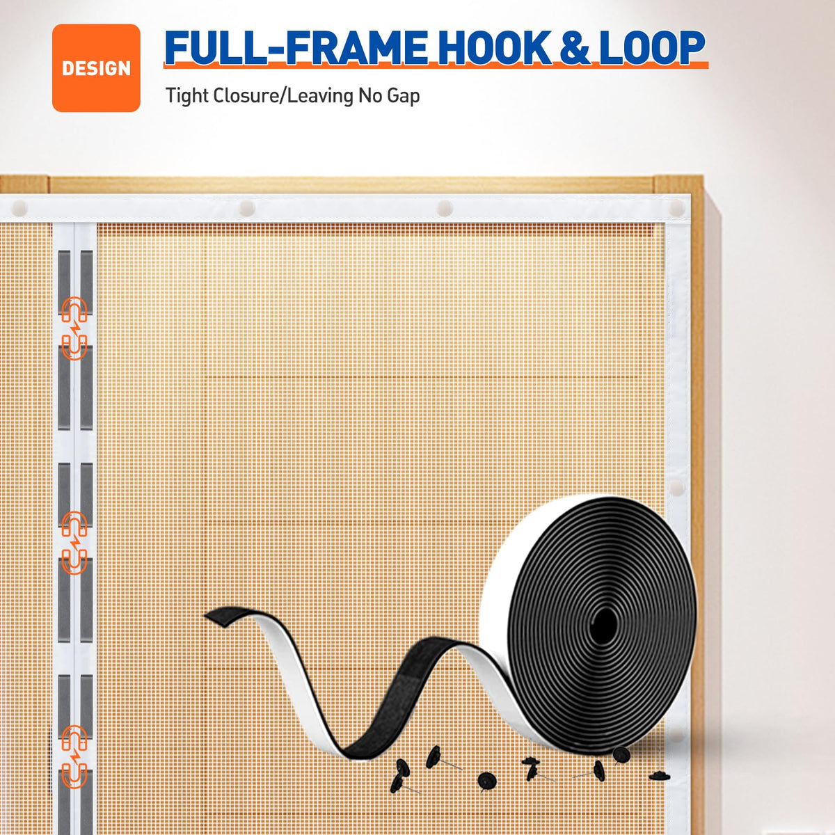 MAGZO pet-friendly door screen lets pets roam freely without constant opening.