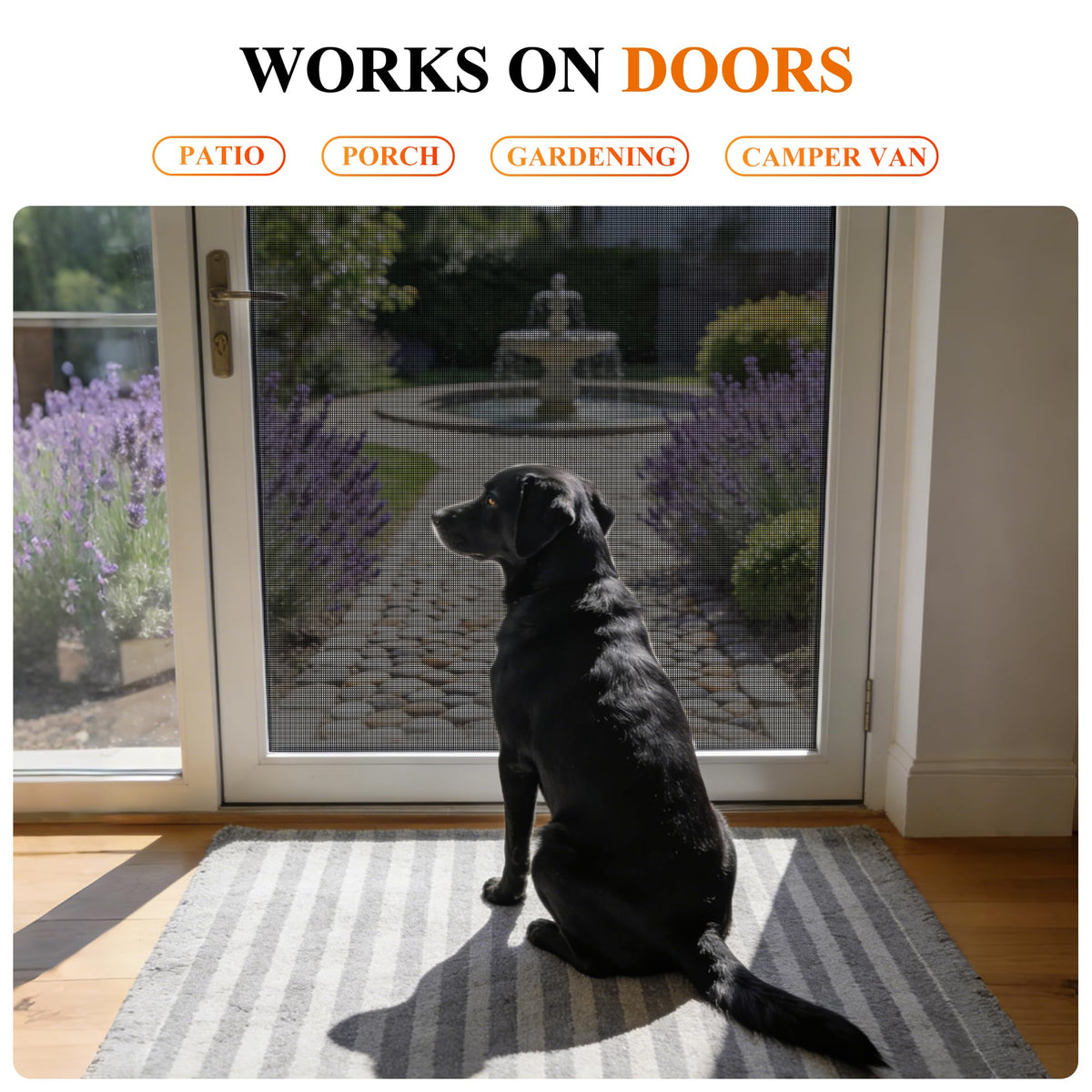 MAGZO pet-proof sliding door screen in use.