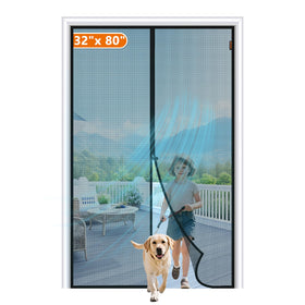 MAGZO screen door 34x81 mesh closeup highlights durable fiberglass frame for outdoor use
