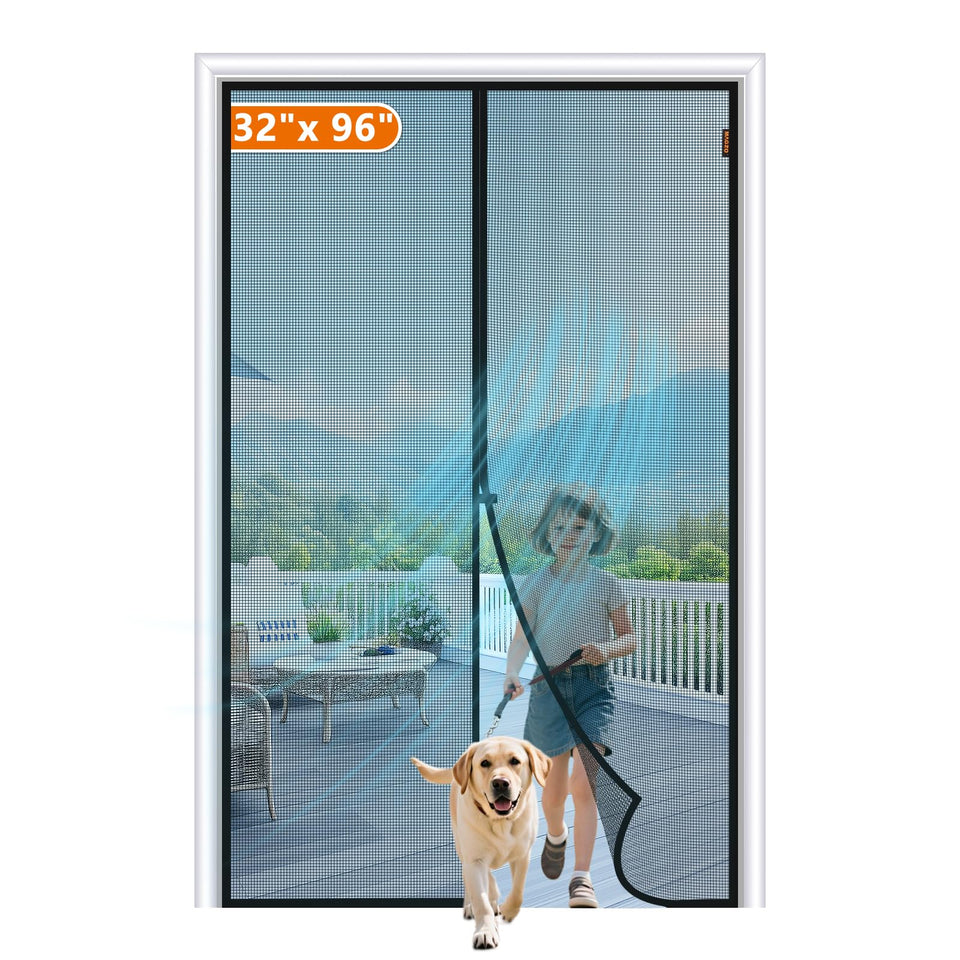 MAGZO screen door mesh closeup showing durable fiberglass fabric for high-traffic entryways.