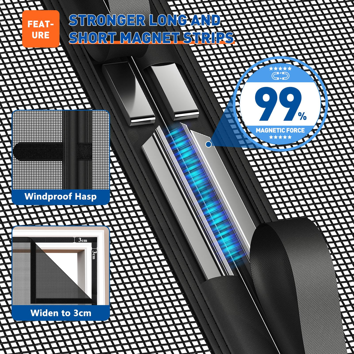 MAGZO strong magnets provide secure, seamless closure for effortless hands-free entry.