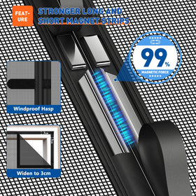 MAGZO strong magnets provide secure, seamless closure for effortless hands-free entry.