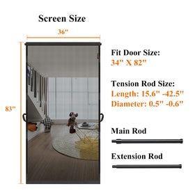Magzo upgraded fiberglass mesh screen for clear view and airflow.