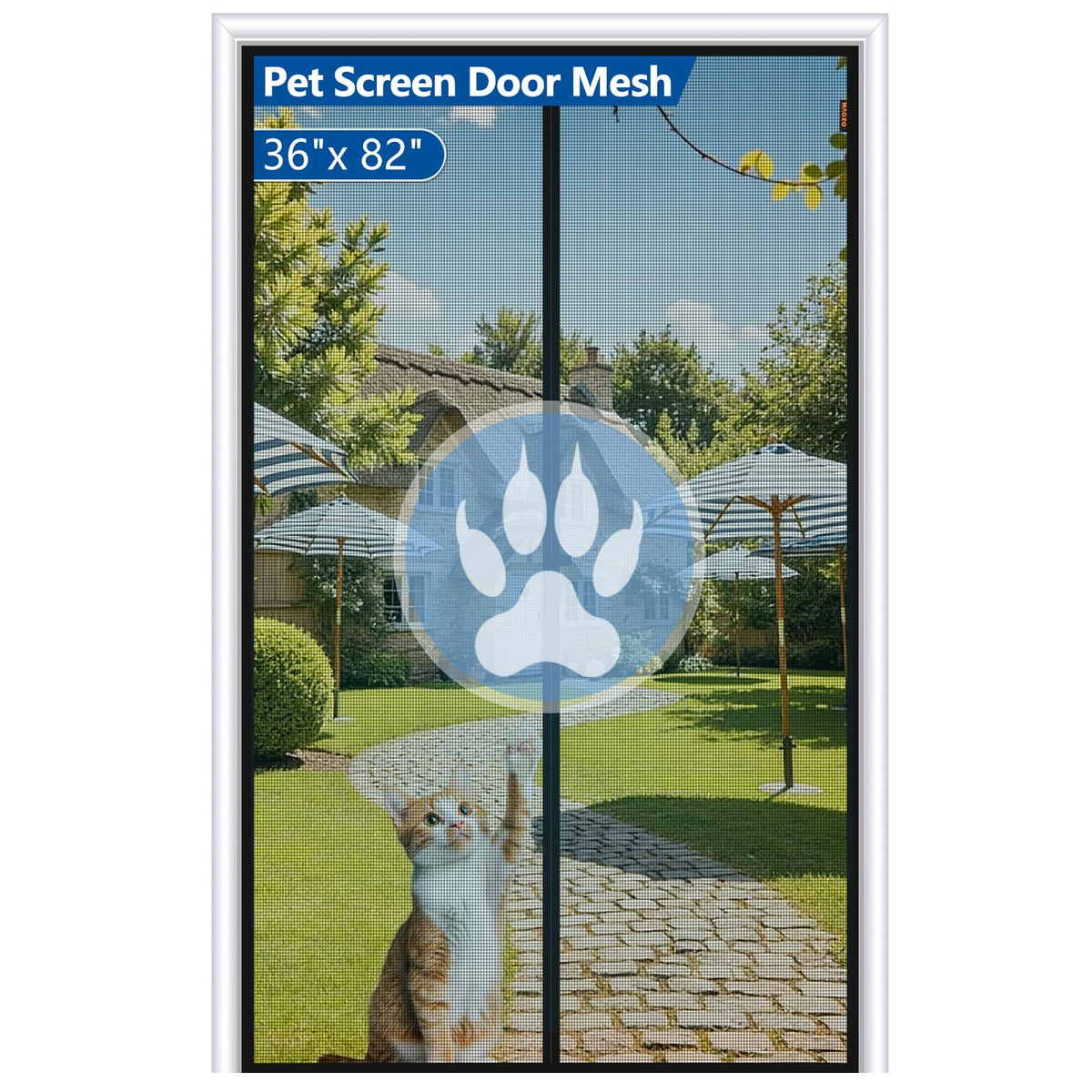 MAGZO upgraded magnetic screen door closure with seamless seal for easy entry and insect exclusion.
