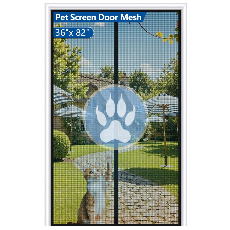 MAGZO upgraded magnetic screen door closure with seamless seal for easy entry and insect exclusion.