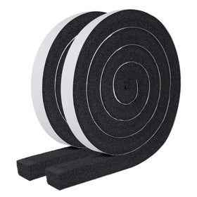 MAGZO Weather Stripping foam tape roll with strong adhesive seals window gaps.