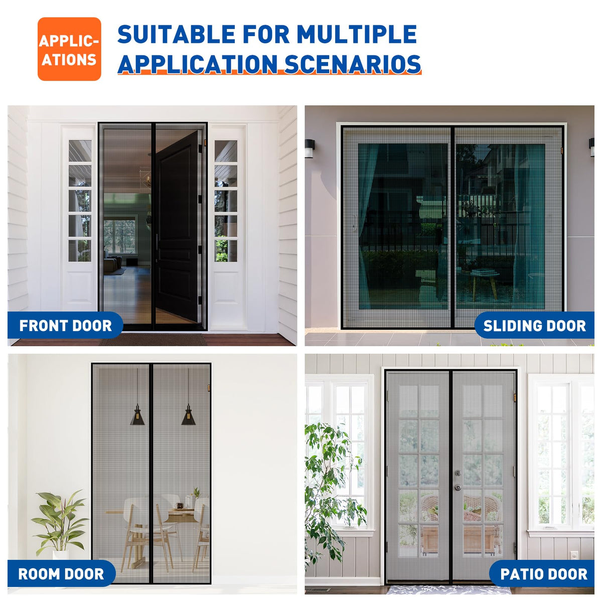 MAGZO windproof design with center and bottom hasps enhances door stability in breezes.