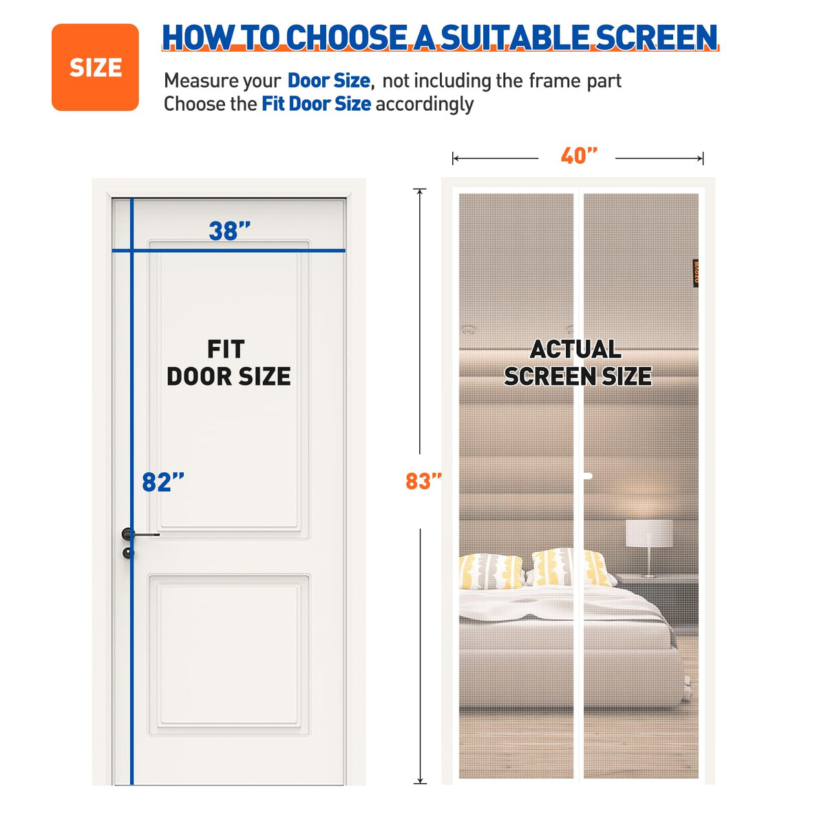 MAGZO windproof fasteners keep the screen secure in breezy conditions.