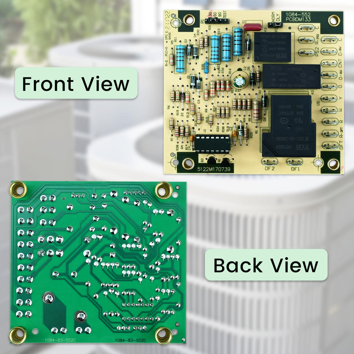 MAHUIBIN defrost board in Goodman Amana system for improved cycle control.