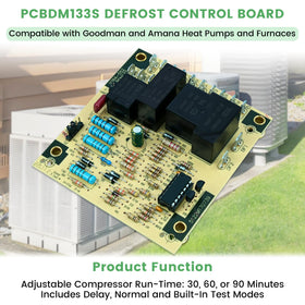 MAHUIBIN PCBDM133S defrost board back view with compact plug-in design.