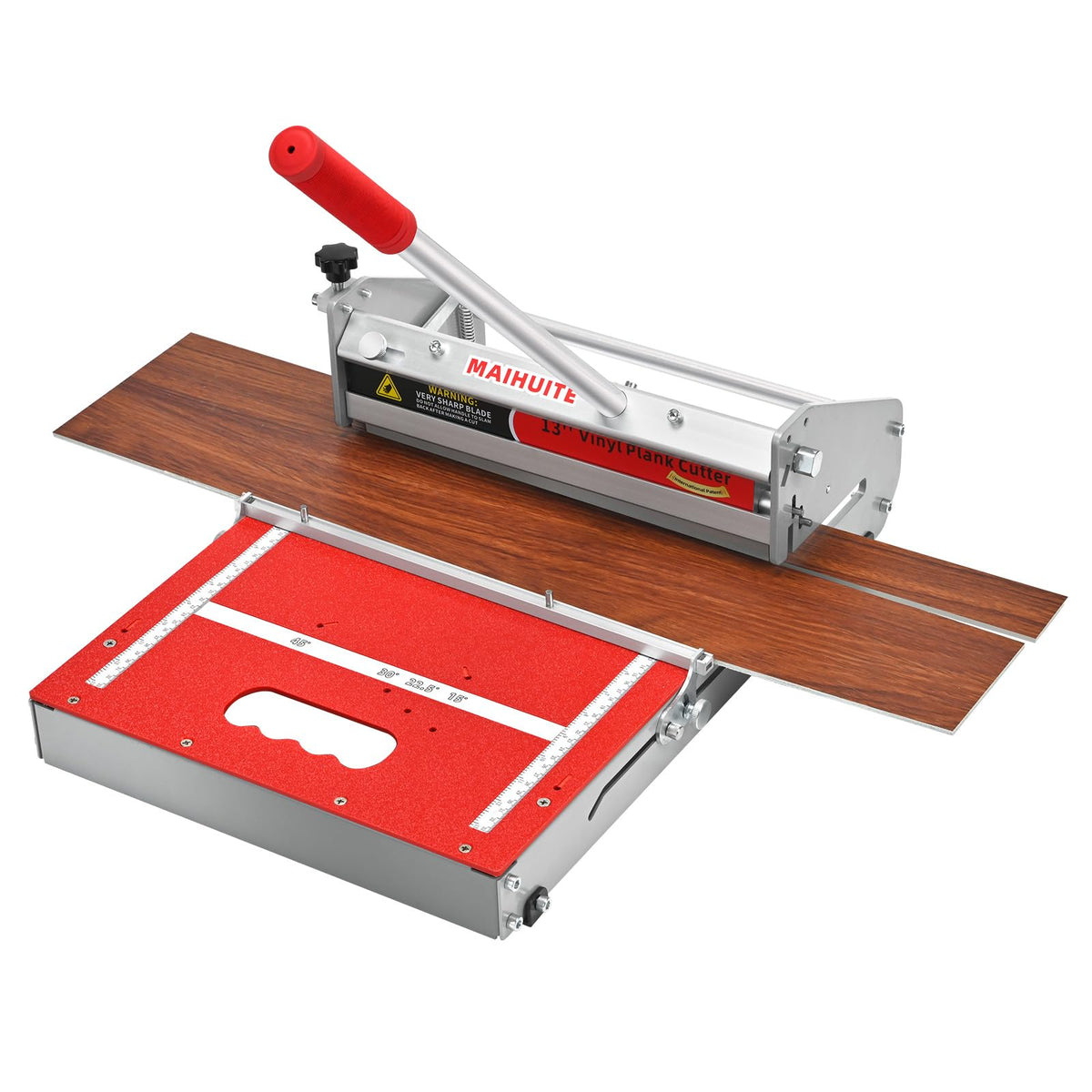 MAIHUITE cutter performing a 45-degree angle cut for custom layouts