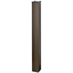Mail Boss 7123 bronze in-ground post front view, sturdy mailbox support