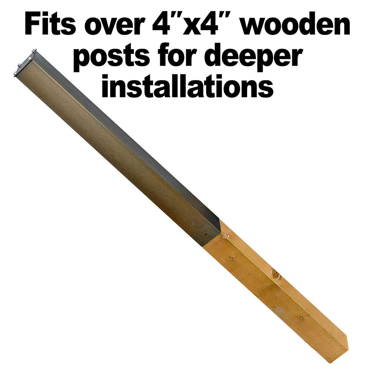 Mail Boss 7123 bronze in-ground post with mounting bolts, ready for installation