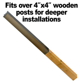 Mail Boss 7123 bronze in-ground post with mounting bolts, ready for installation