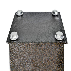 Mail Boss 7123 bronze in-ground post over a 4x4 wood post for deep anchoring