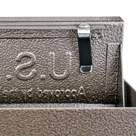 Close-up of Mail Boss 7508 12-disc wafer lock with three keys