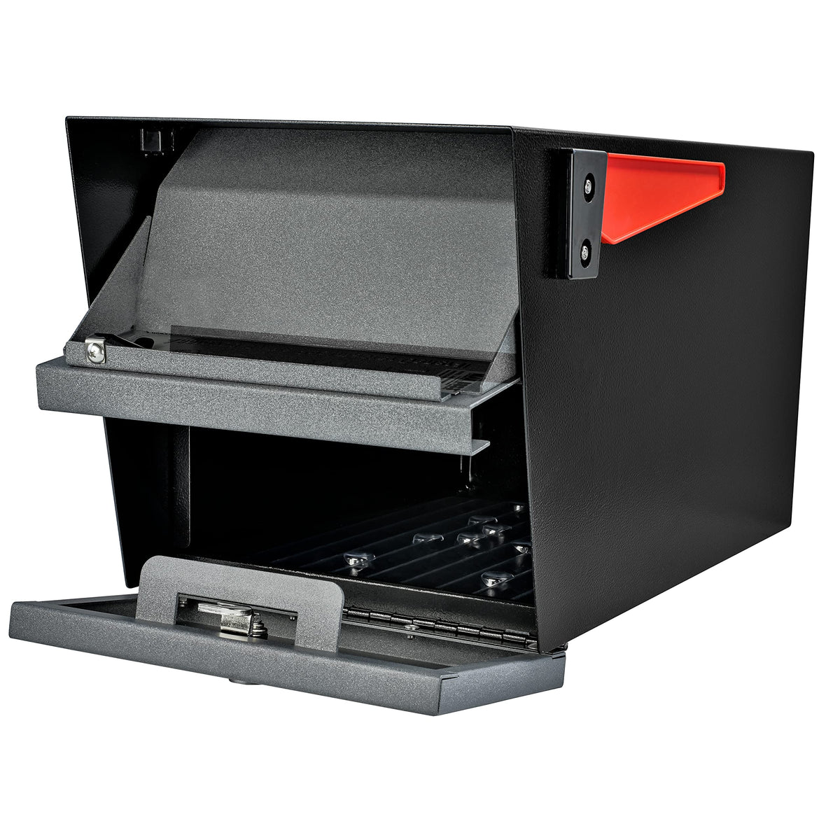 Mail Boss 7521 anti-pry latch lock deters forced entry with ease.