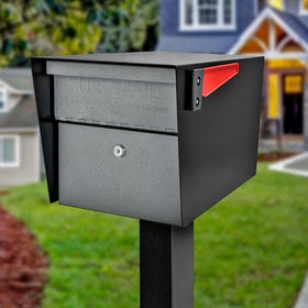 Mail Boss 7521 heavy-gauge steel construction resists vandalism and weather.