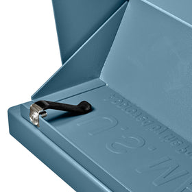 Baffle door with parcel acceptance shown on Mail Boss 7584 for small packages.