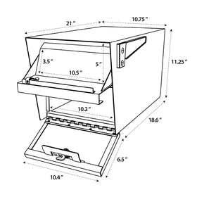 Installation hardware included for quick setup of Mail Boss 7584.