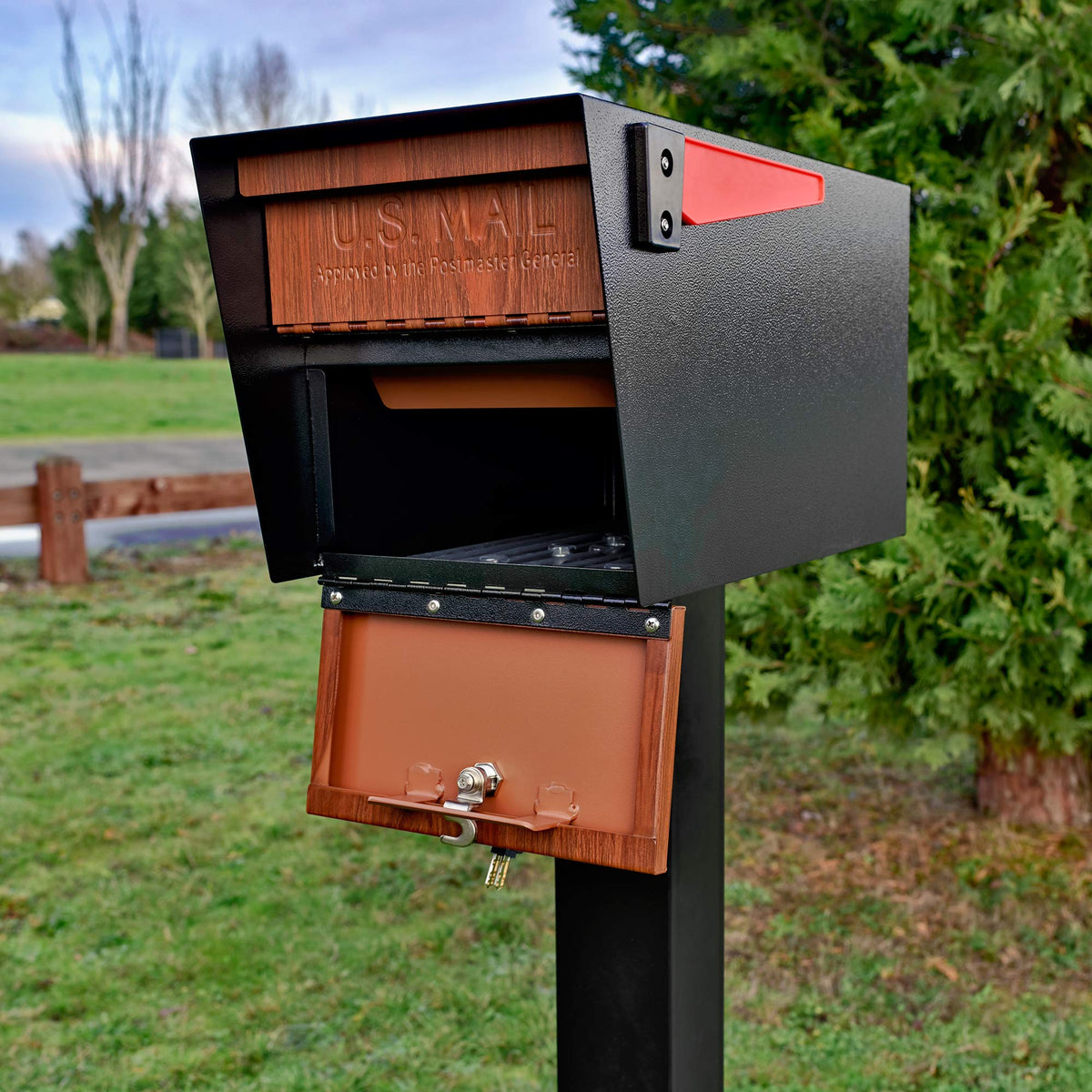 Mail Boss heavy-gauge steel construction conveys durability against vandalism