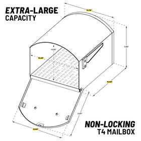 Mail Boss Orca XL non-locking design offers convenient daily mail and packages