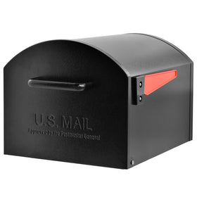 Mail Boss Orca XL steel mailbox front view showing oversized capacity for deliveries