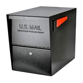 Mail Boss Package Master lid-open view emphasizing access to stored items