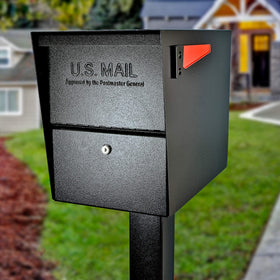 Mail Boss Package Master side view highlighting sturdy construction and weather resistance