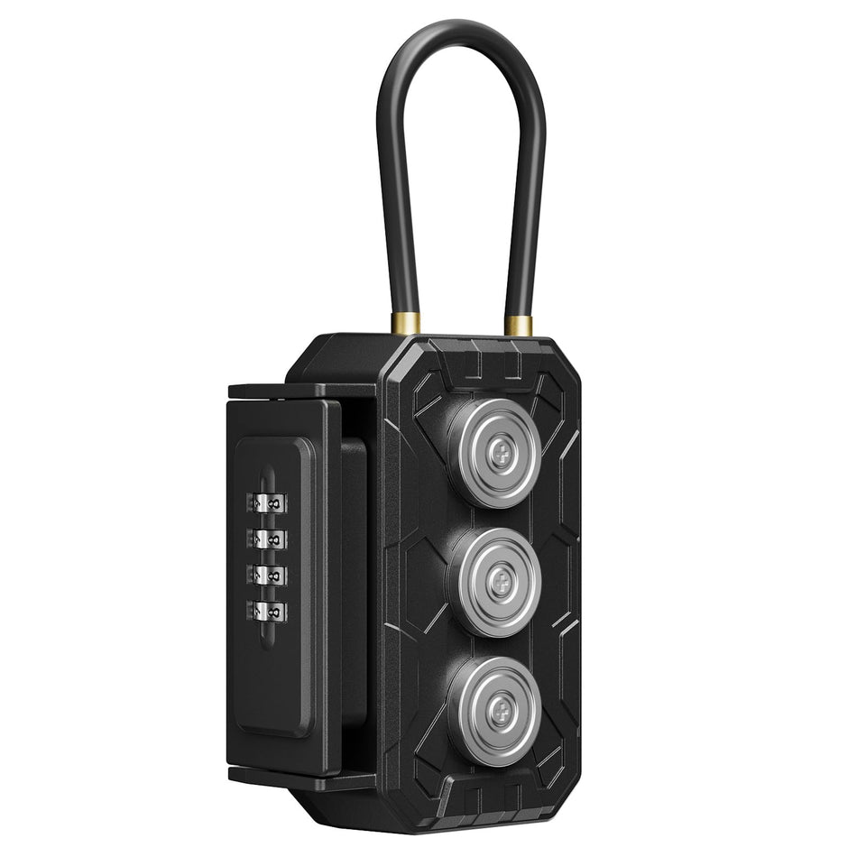 MAILADA magnetic key lock box with removable shackle for secure outdoor key access