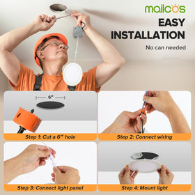 MAILCOS frosted lens reduces glare for comfortable lighting.