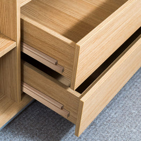 Maitys traditional drawer rails enhancing decorative furniture while keeping drawers aligned.