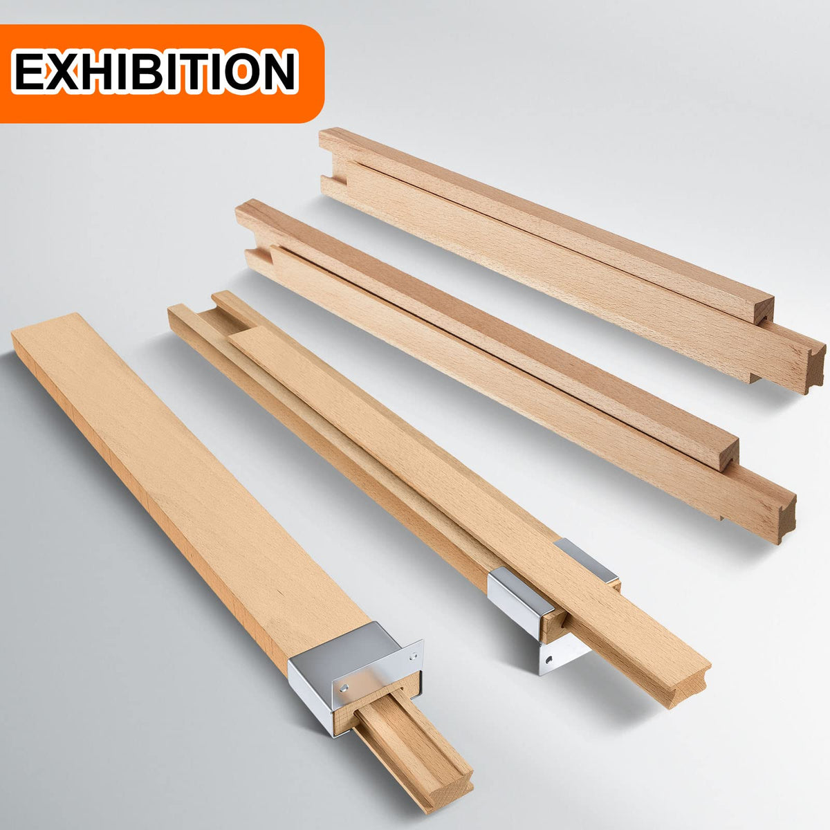 Maitys wear-resistant wood slides with durable metal glides.
