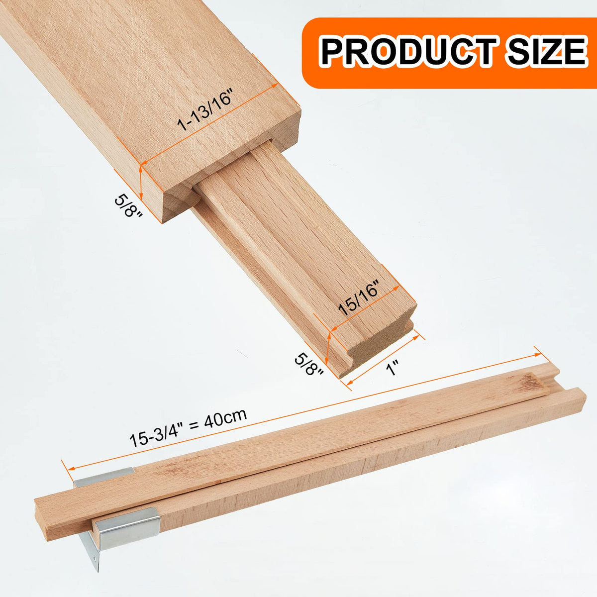 Maitys wood slides in use on a dresser for smooth replacement.