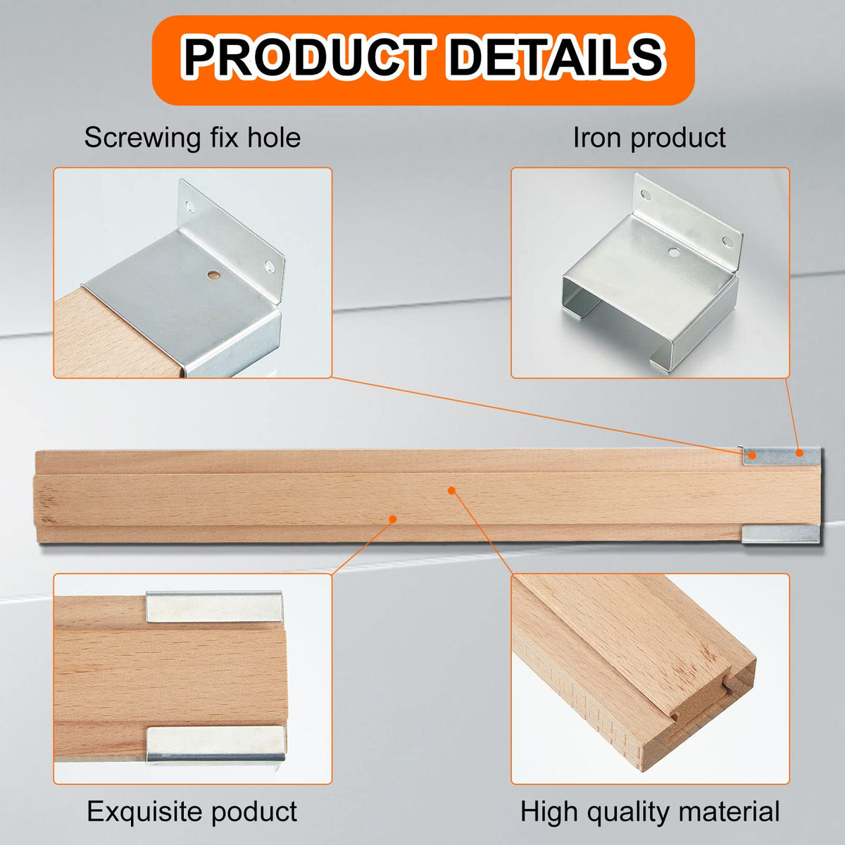 Maitys wood drawer slides with metal glides; side profile emphasizes durable hardware.