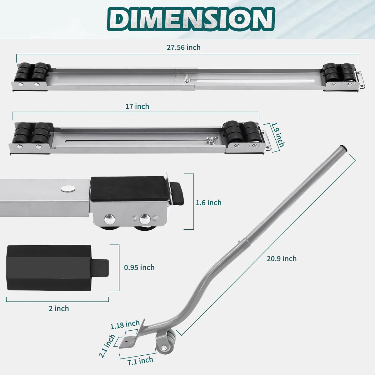 Majhulla appliance rollers brake system for controlled stops