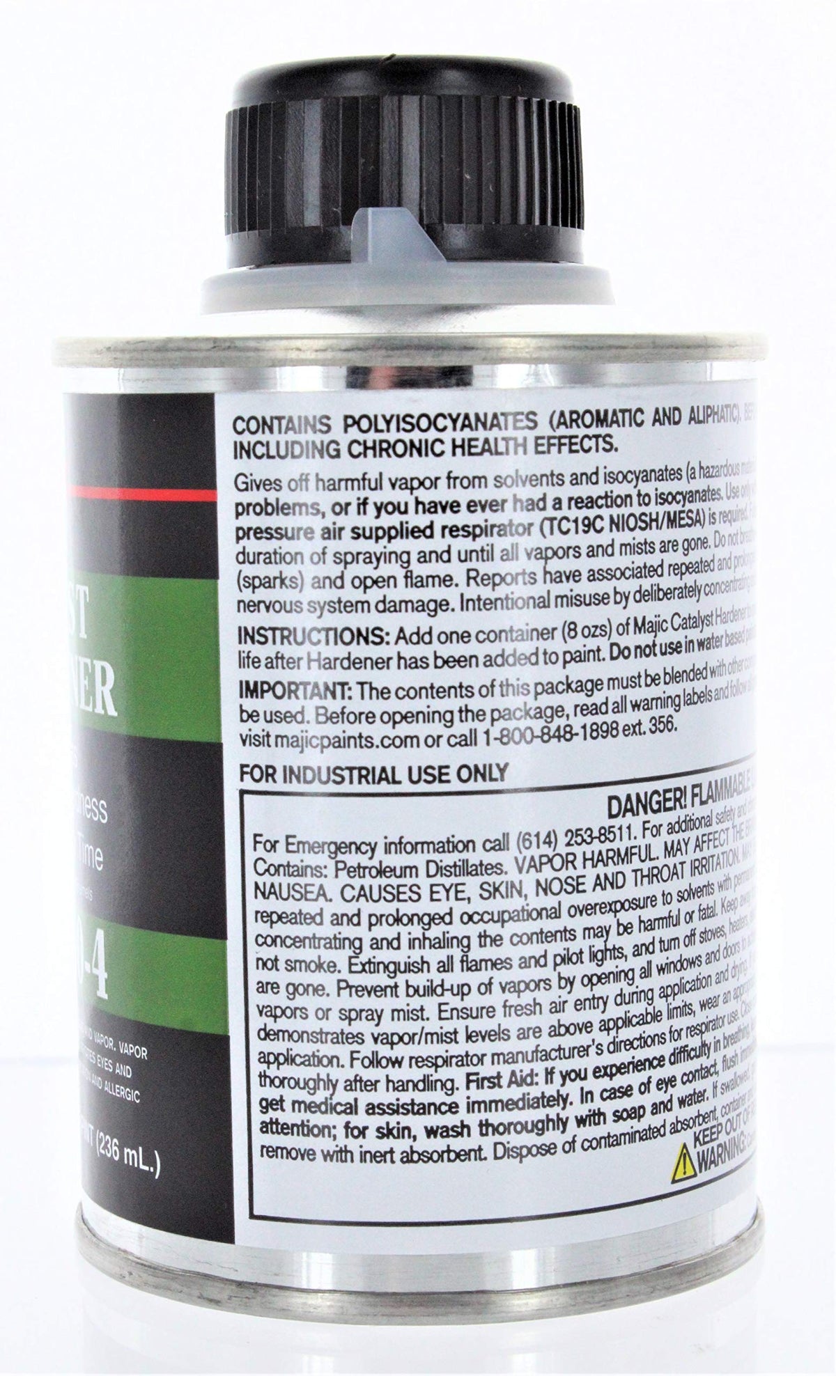 Majic half-pint clear hardener; manufactured in the United States for reliable results.