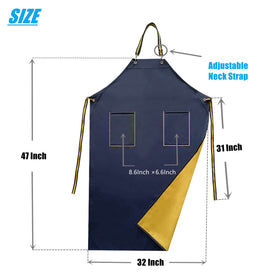 MAKAXI 47 inch waterproof apron provides full chest-to-boot coverage