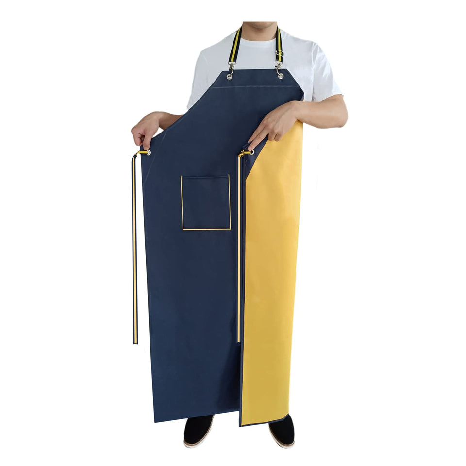 MAKAXI rubber apron with two pockets keeps tools dry during dishwashing