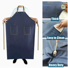 MAKAXI waterproof apron with wide waist ties for secure wrap
