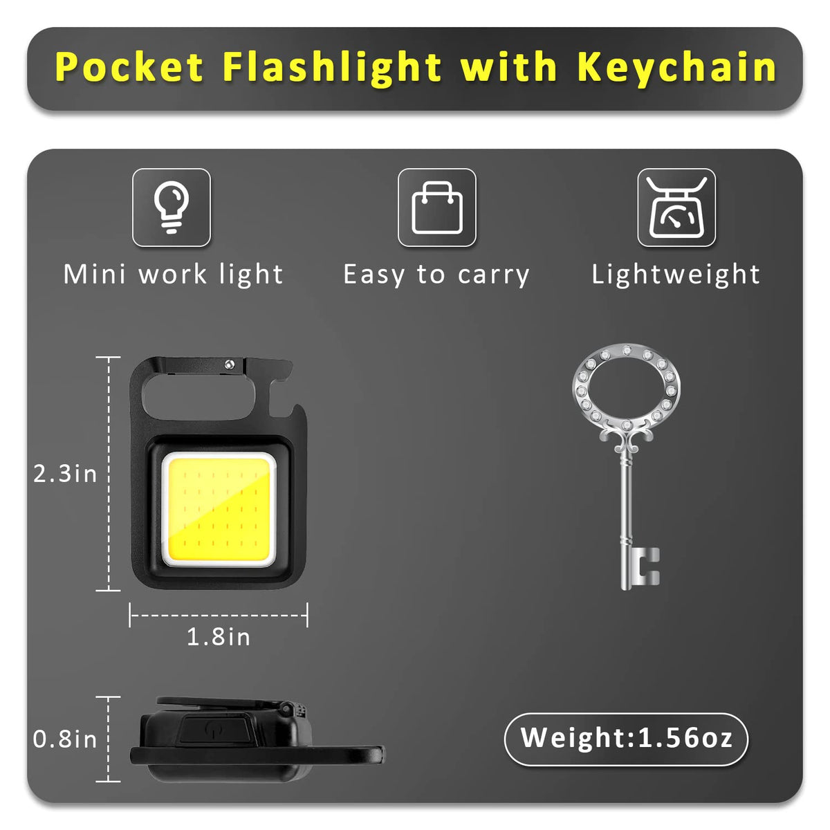 MAKDAK COB flashlight is water and impact resistant for rugged use