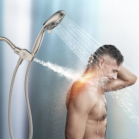 MakeFit 2-in-1 shower head setup offers flexible rainfall and handheld massage.