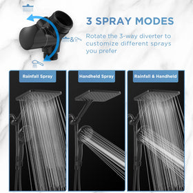 MakeFit 59-inch stainless steel hose offers extended reach and maneuverability.