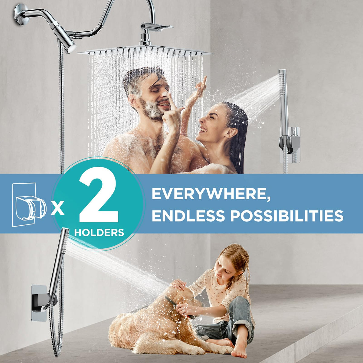MakeFit 71-inch stainless steel hose for extended reach