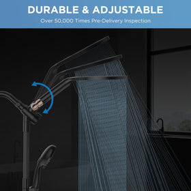MakeFit 8-inch rainfall shower head delivering broad, immersive water coverage