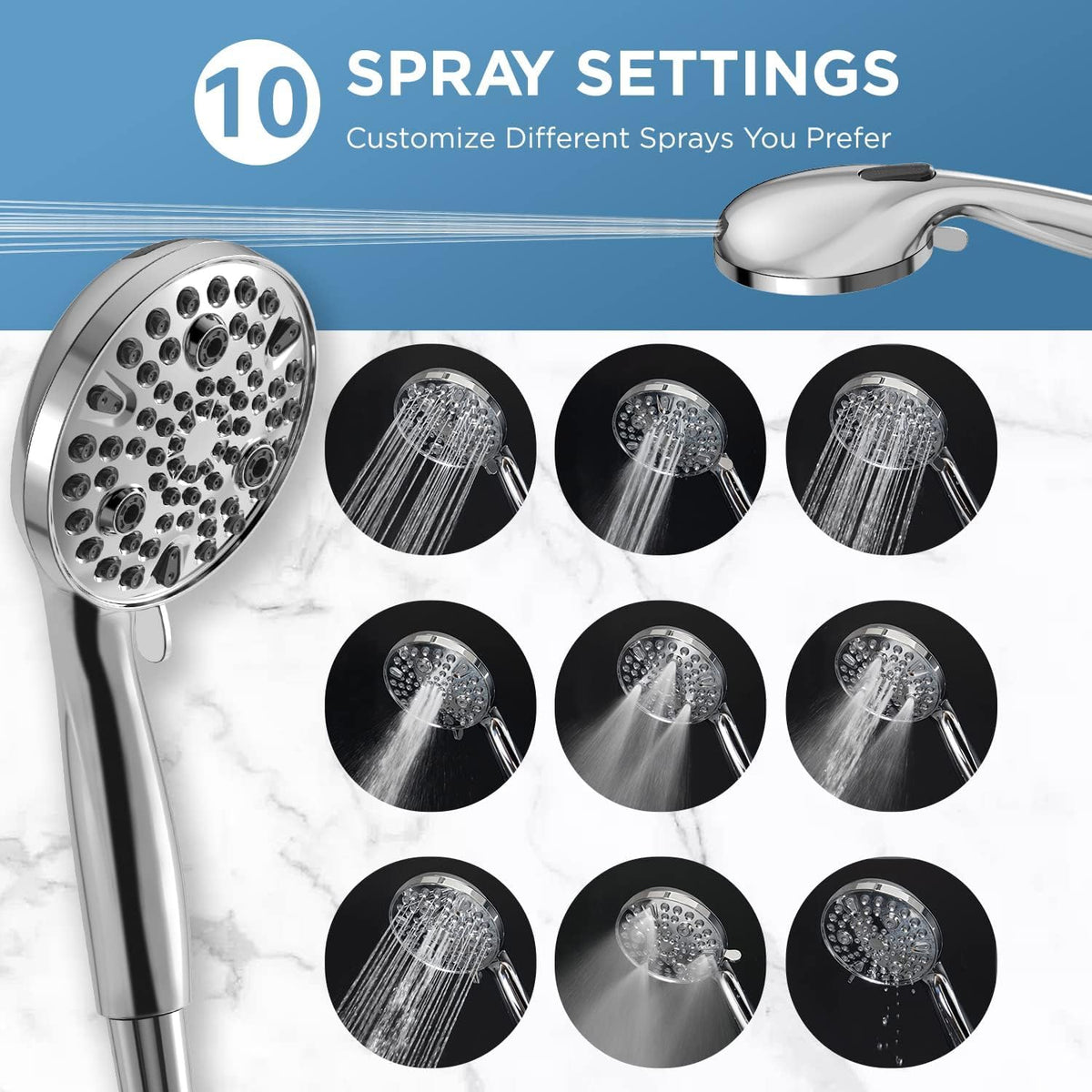 MakeFit easy install with universal G1/2 threads fits most showers
