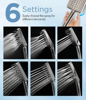MakeFit Tools-free installation with universal G1/2 threads fits most showers.